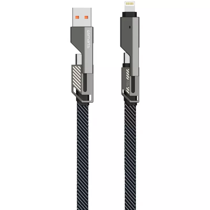 4smarts USB-C kábel ComboCord Flat 240W+ kľúčenka - kábel - digitálny/dátový