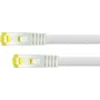 Python Series RJ45 patch kábel s Cat.7 holým káblom - ochrana západky (RNS) a nylonový plášť - S/FTP - PiMF - bezhalogénový - 500MHz - OFC - biela - 0,5m (8070PY-005W)