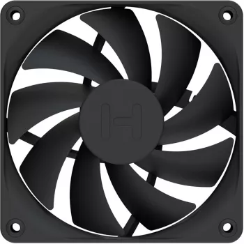 120 mm skriňový ventilátor balenie 4 ks HYTE FA12 čierny, podpora PWM, štandardná 120 mm montáž