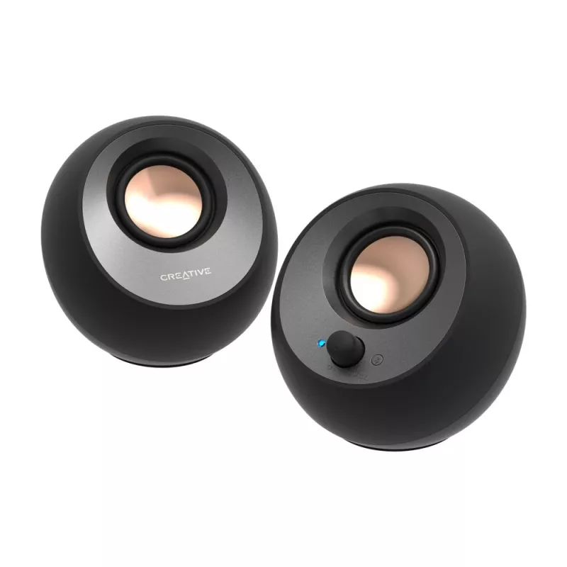 CREATIVE Pebble V3 minimalistické 2.0 USB-C stolové reproduktory s USB audio, Clear Dialog Enhancement, Bluetooth 5.0, 8W RMS so 16W špičkovým výkonom