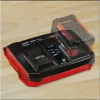 Einhell Power-X-Twincharger 3 A nabíjačka batérií pre interiér čierna - červená (4512069)