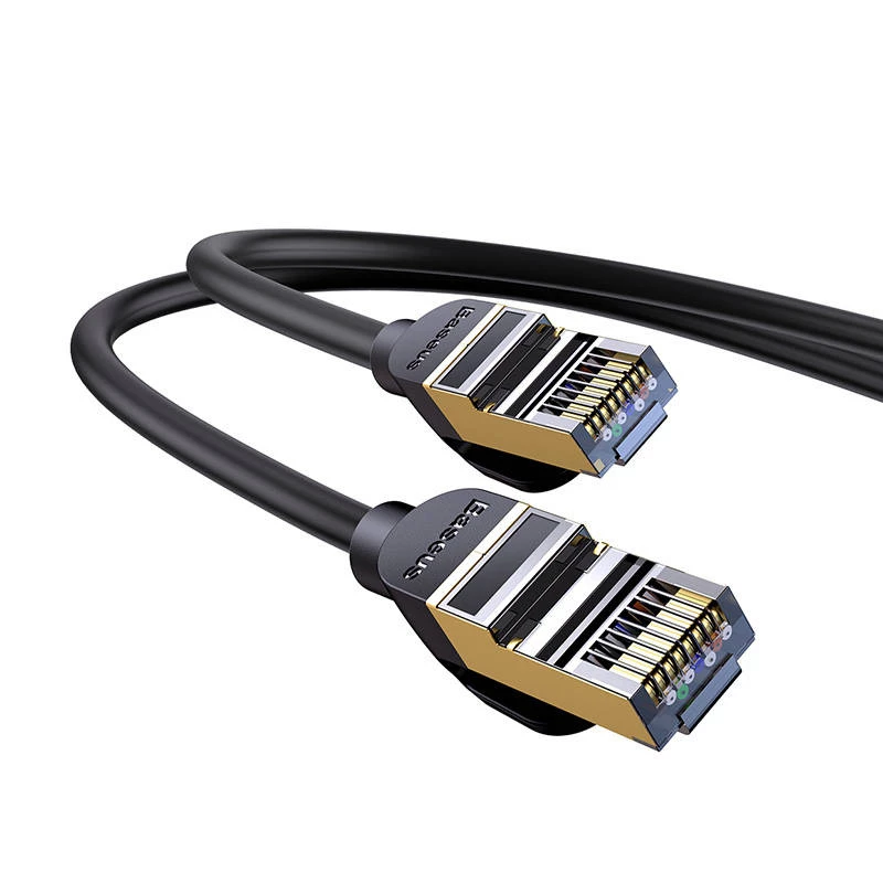 Baseus Ethernet RJ45, 10Gbps, 1m sieťový kábel (čierny)
