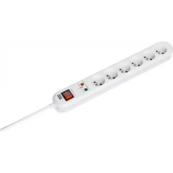 Predlžovací napájací kábel Bachmann SMARTLINE 3m 6 AC výstupov interiérový biely