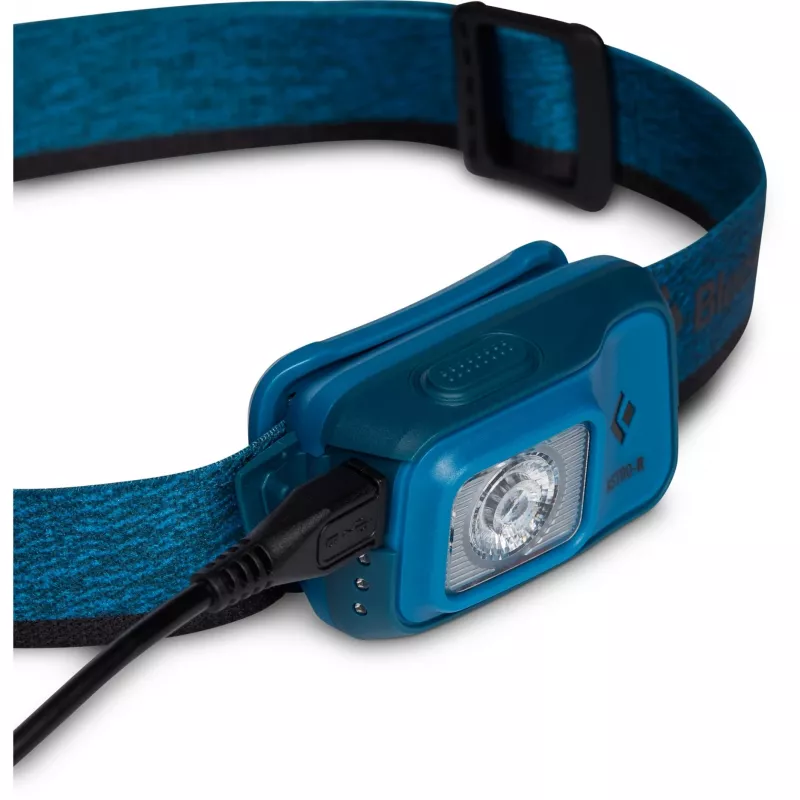 Čelová lampa Astro 300-R, LED svetlo modrá