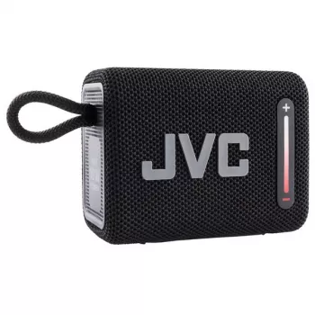 Prenosný reproduktor JVC XS-E114B, IPX6 vodotesný, Bluetooth 5.3, 5 W RMS, 2000 mAh batéria, FM rádio, TWS, čierny