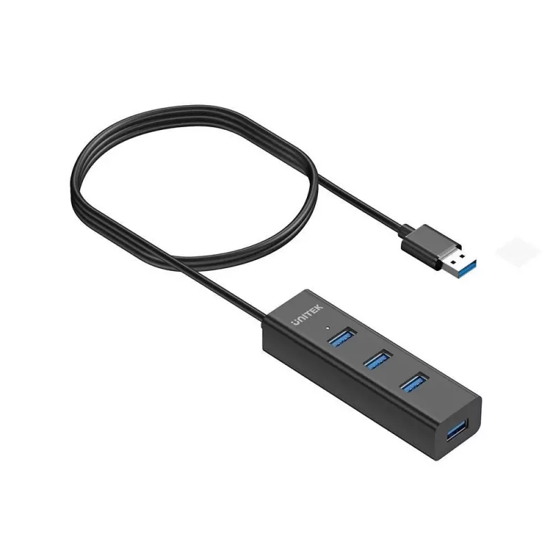 UNITEK Y-3089V01 rozbočovač rozhraní USB 3.2 Gen 1 (3.1 Gen 1) Type-A 5000 Mbit/s čierny