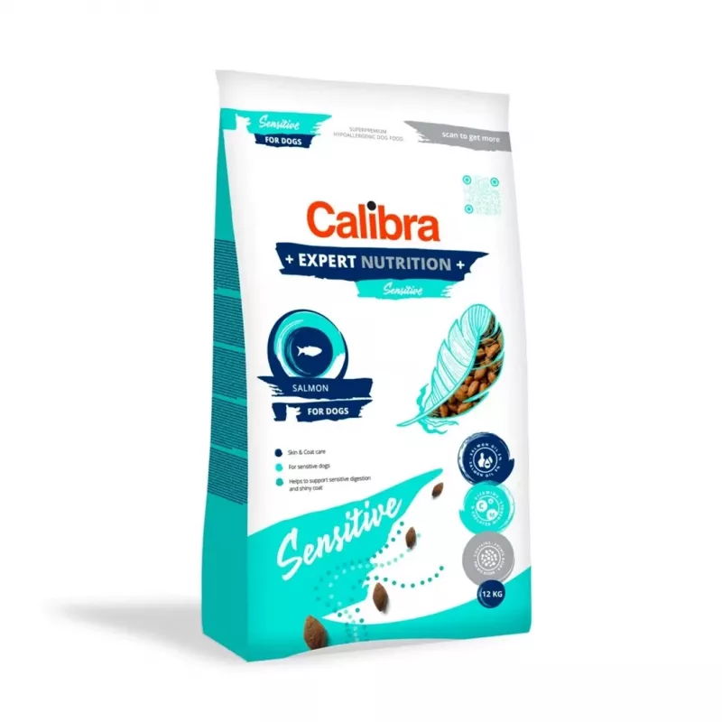 Calibra Dog Expert Nutrition Sensitive, losos, suché krmivo pre psov, 12 kg