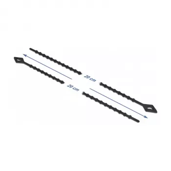 Paralelná káblová spona DeLOCK Beaded káblová spona D 200 x Š 2,4 mm čierna 100 kusov