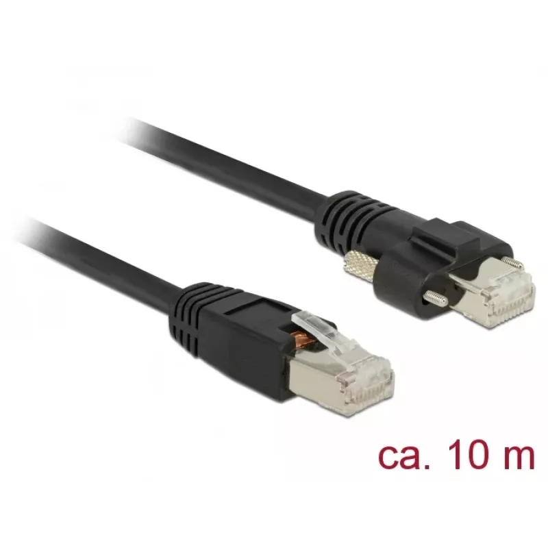 Sieťový kábel DeLOCK 85672 RJ-45 Cat6 10 m čierny