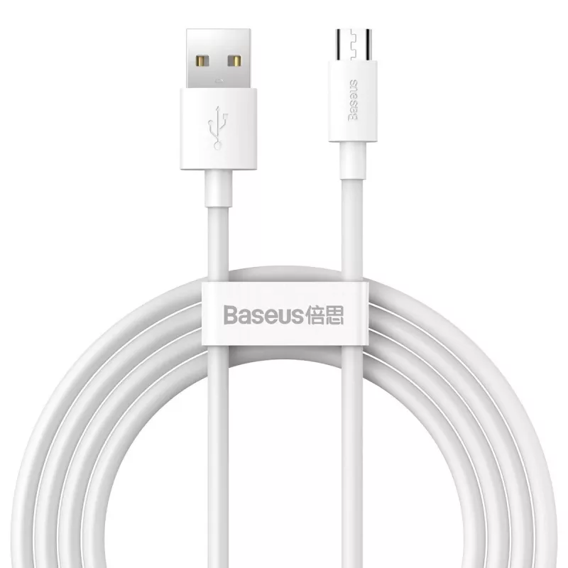 USB-A na Micro-USB-B kábel Baseus TZCAMZJ-02 1,5 m biely