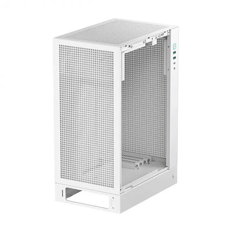 DeepCool CH170 PLUS WH Midi Tower počítačová skriňa, Micro ATX, bez zdroja, 4 rozširujúce sloty, biela
