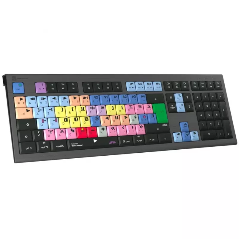 Logickeyboard Avid Media Composer ASTRA 2 podsvietená klávesnica Mac francúzska (LKB-MCOM4-A2M-FR)