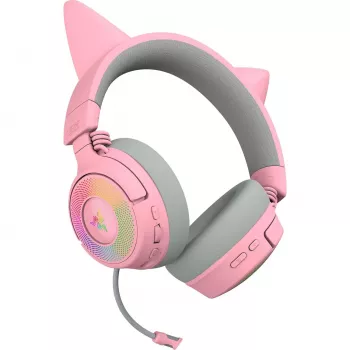 Razer Kraken Kitty V3 Pro - Quartz headset káblový & bezdrôtový s čelenkou herný USB Type-A Bluetooth ružový