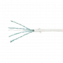 LogiLink CQ9041S RJ45 sieťový kábel, patch kábel CAT 6a U/FTP 1,50 m biely, extrémne tenký, samozhášavý