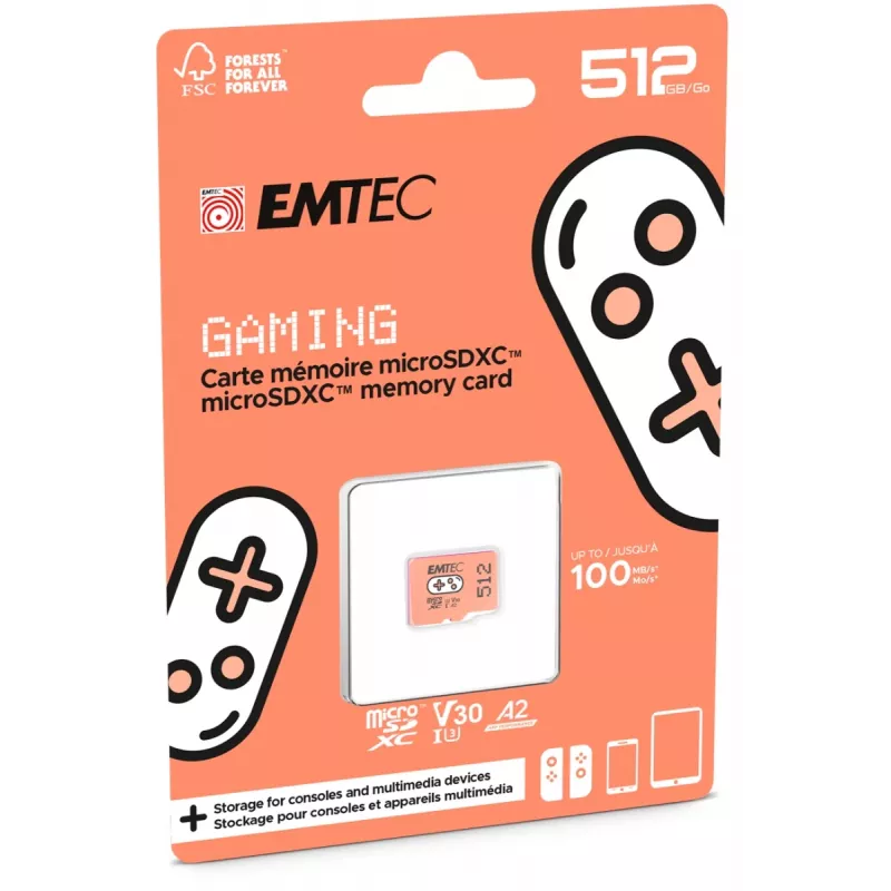MicroSDXC karta Emtec Gaming 512 GB