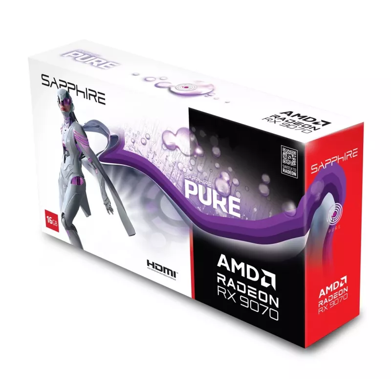 SAPPHIRE Radeon RX 9070 16GB GDDR6 grafická karta