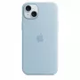 Silikónové puzdro Apple iPhone 15 Plus svetlomodré MagSafe
