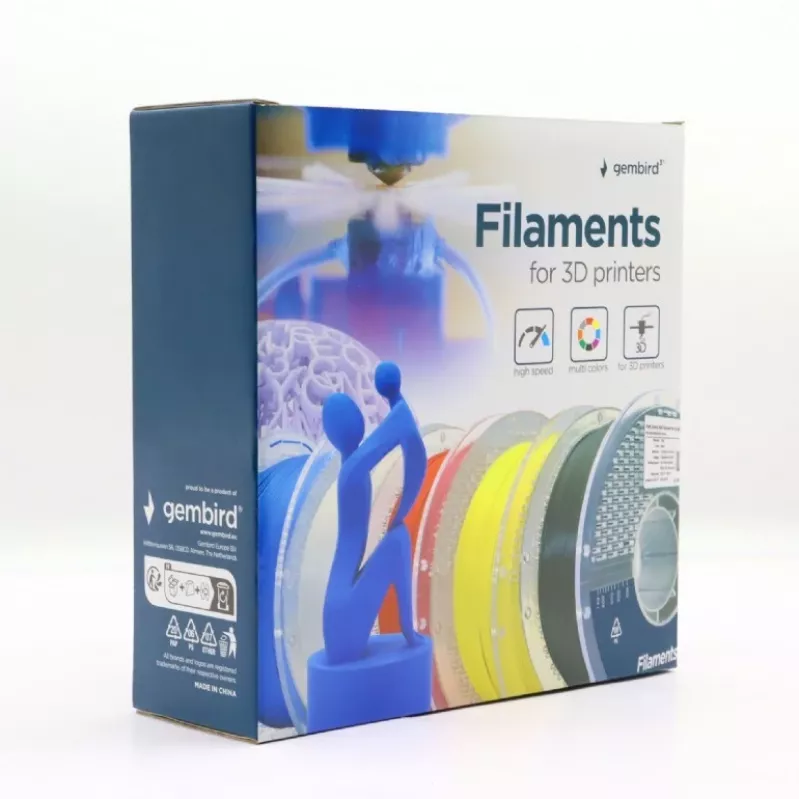 Gembird ABS High Speed filament, 1,75 mm, 1 kg, biely