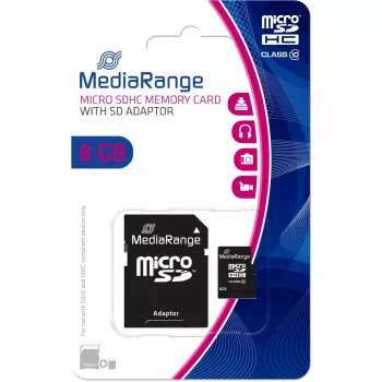 Pamäť Micro Sdhc 8GB C10/W/ADAPTER MR957 Mediarange