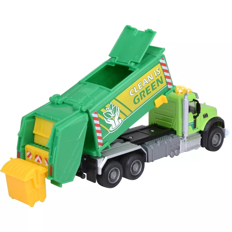 Hračkárske auto Majorette Mack Granite smetiarske vozidlo model 213743007, zliatinové modelové auto