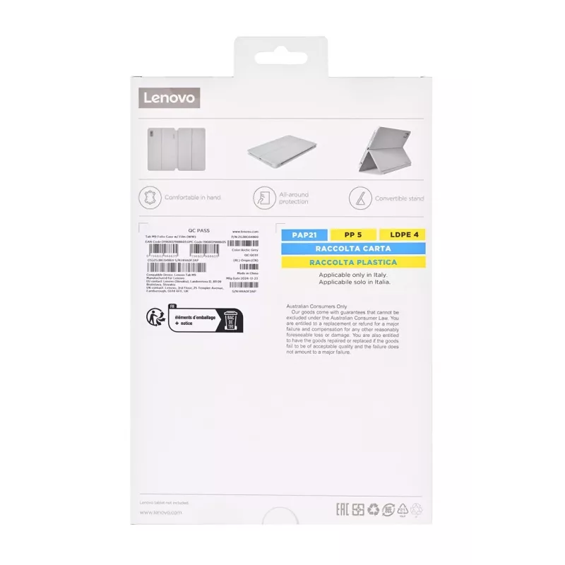 Lenovo ZG38C04869 puzdro Folio pre Tab M9, 22,9 cm (9 palcov), polyuretán/polykarbonát, sivé