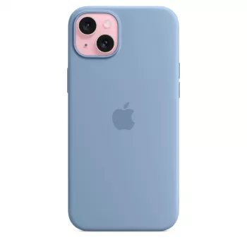 Apple iPhone 15 Plus silikónové puzdro s MagSafe - Winterblau