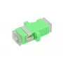 Optický adaptér Extralink SC/APC Singlemode Simplex s priehľadnými prachovými krytkami, zelený