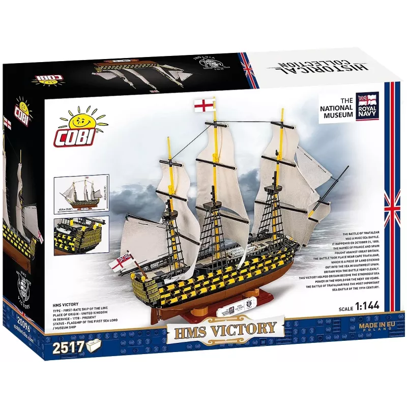 Stavebnica Cobi HMS Victory — 2 517 dielov, detailný historický model plachetnice