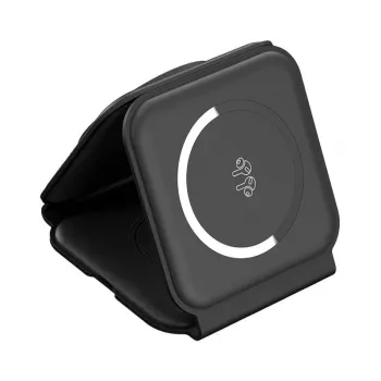 Choetech T588-F 3v1 magnetická bezdrôtová nabíjačka 15W (čierna)