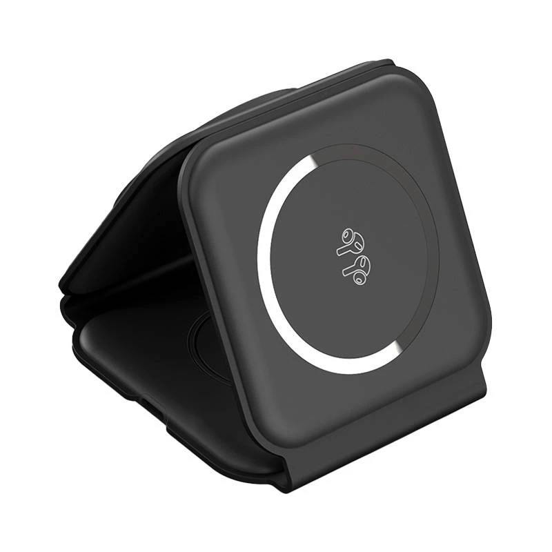 Choetech T588-F 3v1 magnetická bezdrôtová nabíjačka 15W (čierna)