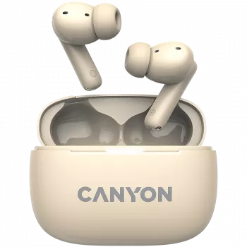 Canyon CNS-TWS10BG slúchadlá a headset True Wireless Stereo (TWS) In-Ear pre hovory/hudbu/šport/každodenné použitie USB Type-C Bluetooth béžová (CNS-TWS10BG)