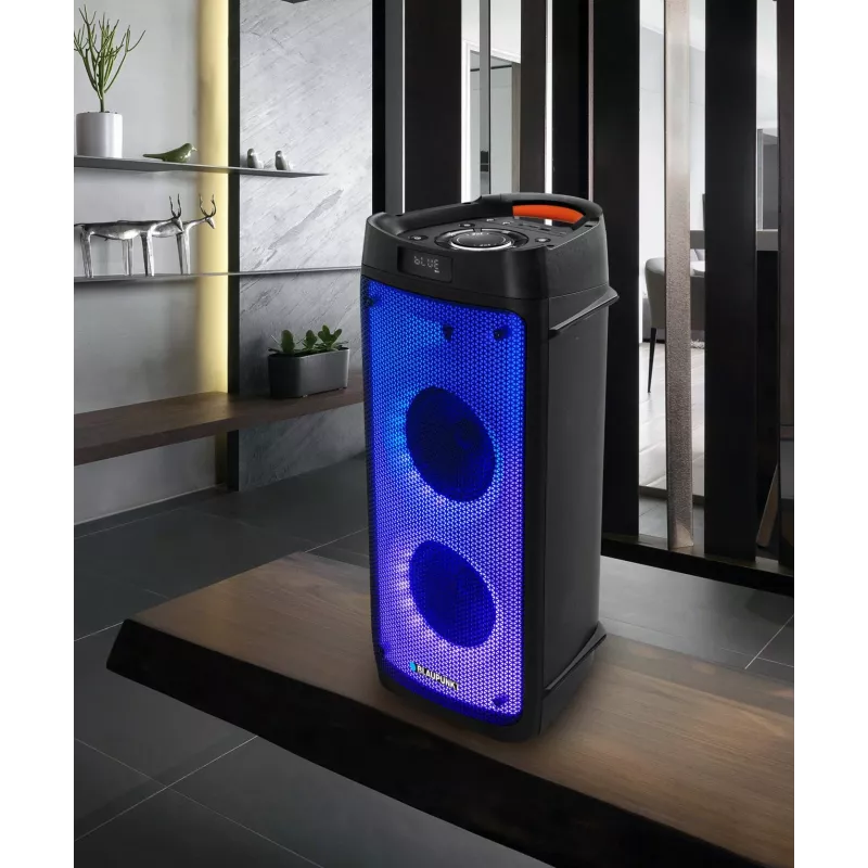 Systémové audio PLL FM USB/SD/BT 2x karaoke FULL LED PartyBox