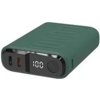 Powerbanka RealPower PB-10000C PD+ 3x Type-C, Dark Green (458439)