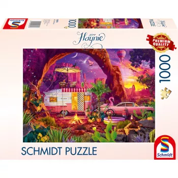 Jigsaw Puzzle schmidt spiele Jeff Haynie — Camping Paradise in the Desert, 1000 dielikov, MPN 58574