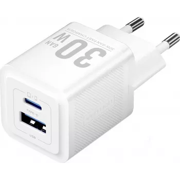 Vention 30W - nabíjačka s GaN technológiou, 1x USB-A, 1x USB-C (biela)