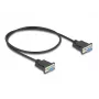DeLOCK 86822 sériový kábel čierny 0,5 m DB-9