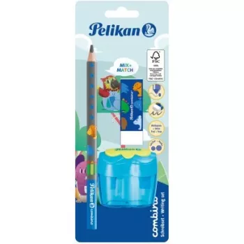 Pelikan sada učebných ceruziek Combino BS, guma, strúhadlo, modrá (821605)