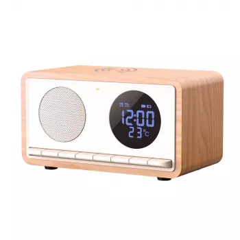 MANTA RDI912W Rimini rádiobudík, Bluetooth a bezdrôtové nabíjanie, biela