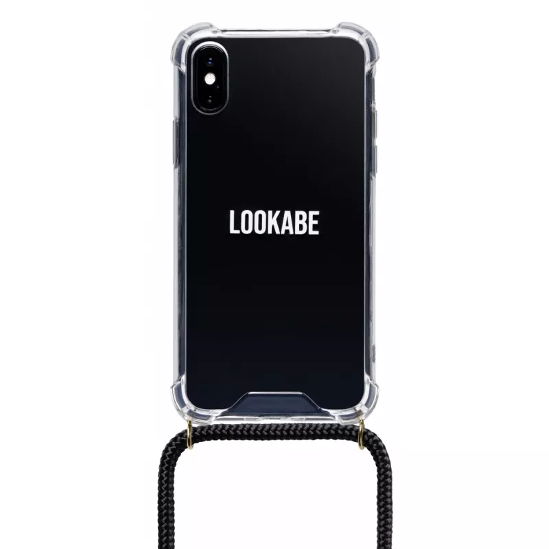 Lookabe puzdro na telefón s náhrdelníkom pre iPhone XS Max, zlaté/čierne