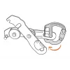 Karabína so zámkom Petzl M042AA00 v tvare D hliník sivá 75 g