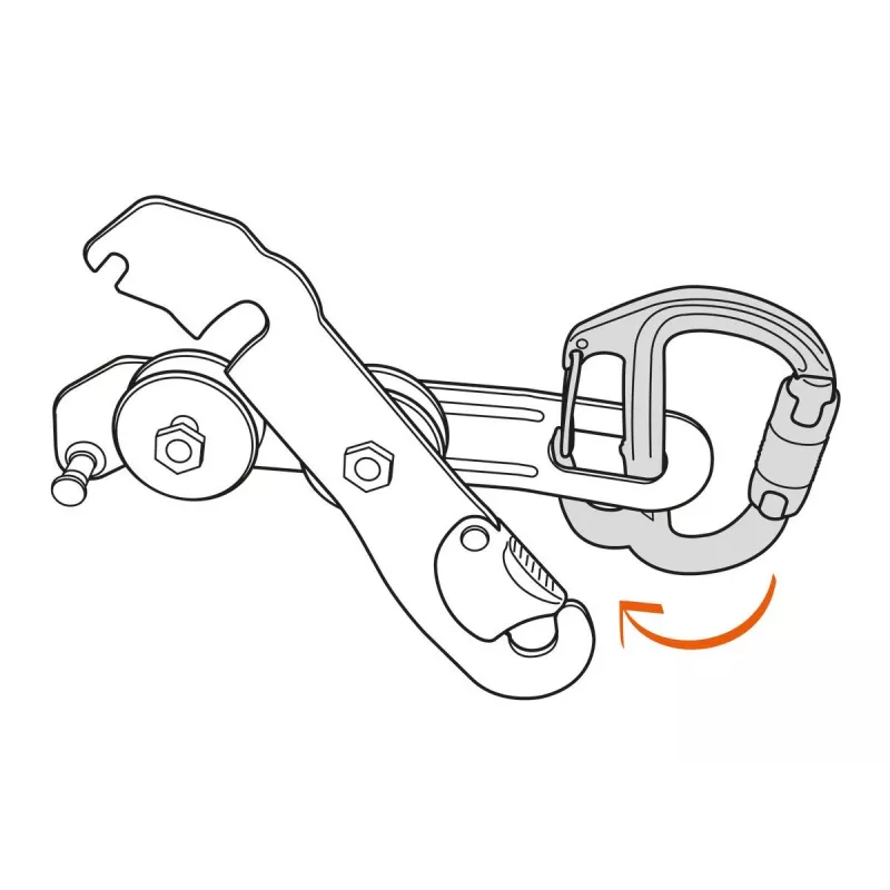 Karabína so zámkom Petzl M042AA00 v tvare D hliník sivá 75 g