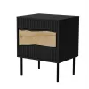 Nočný stolík Cama INSERTO, 2 ks, 50x40x61,5 cm, čierny + LED