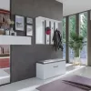 Vešiak + zrkadlo PARMA 100x15x.81.5 cm, biela