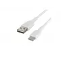 Kábel PVC USB-C na USB-A 15 cm biely