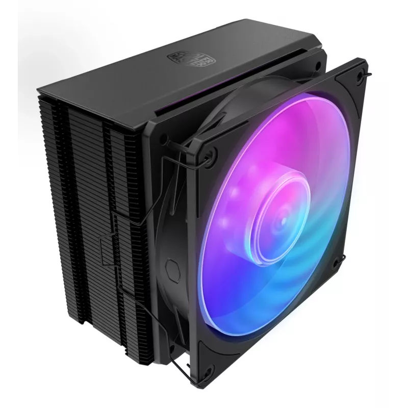 Vzduchový chladič Cooler Master Hyper 212 3DHP čierny ARGB — 120 mm ventilátor, kompatibilný s LGA1700/AM5/AM4