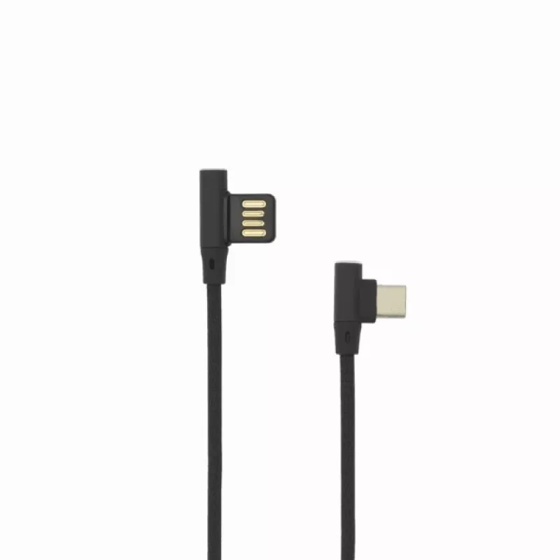 Sbox USB-C-90-B USB->Type C 90 M/M 1,5 m čierna