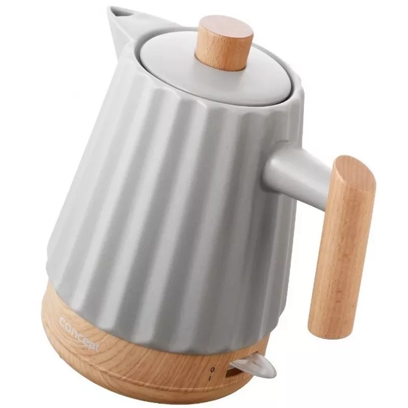 Concept RK0091 keramická kanvica na vodu 1,5 l svetlosivá