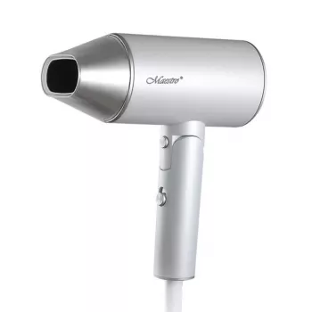 Fén Maestro MR-213 2100W sklopná rukoväť, 2 rýchlosti, studený vzduch, dvojstenný koncentrátor, strieborný