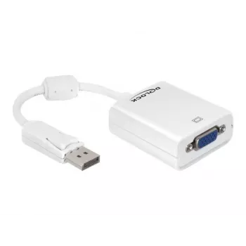 Videokábel adaptér DeLOCK 61766 0,125m VGA DisplayPort biela