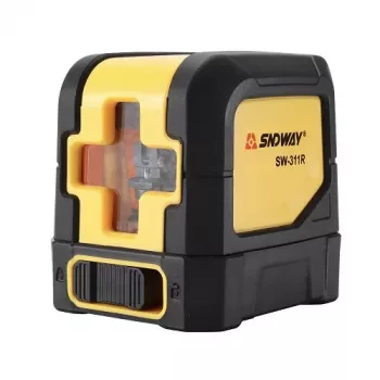 Krížový laser SNDWAY SW-311R — Mini, dosah 10 m, červený lúč